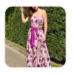 Sue Sartor silk strapless dress